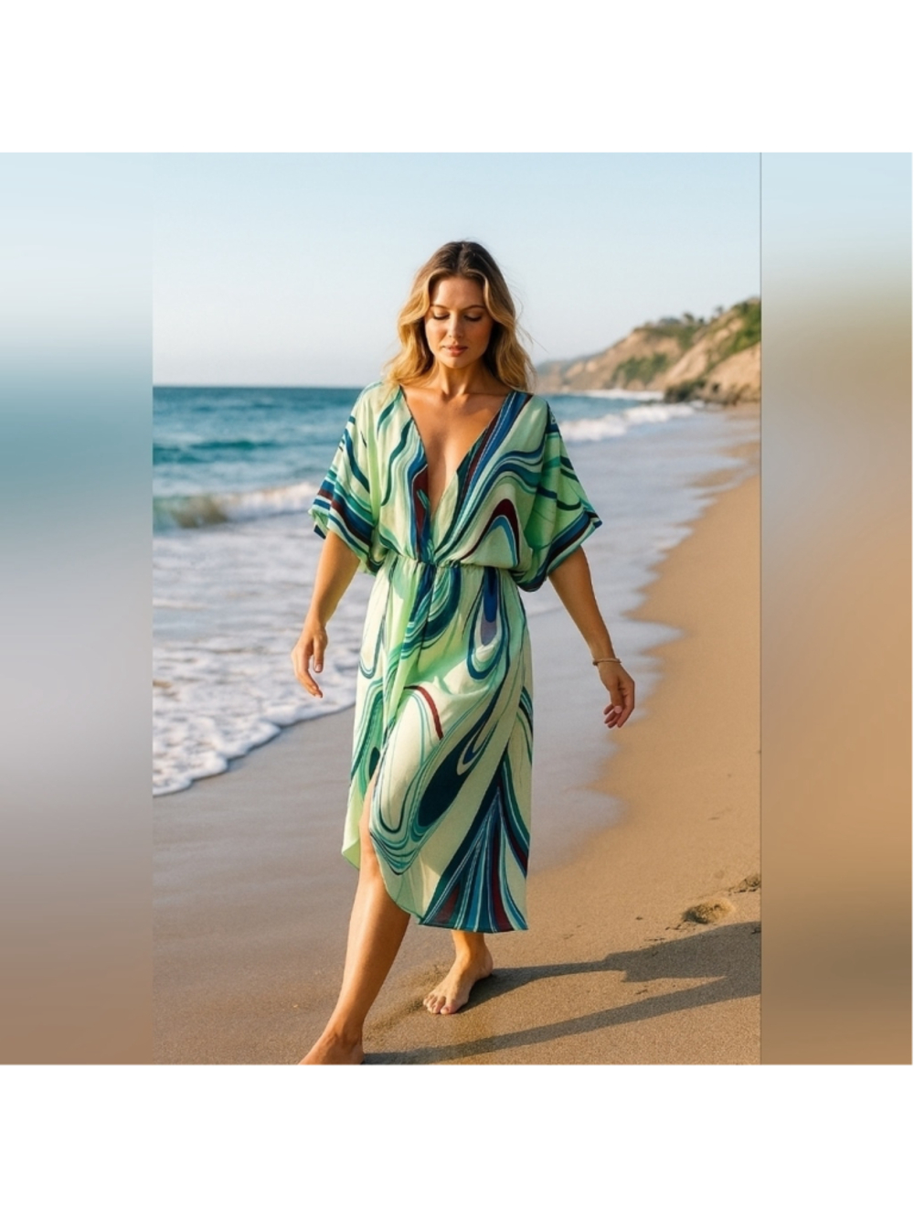 NWOT JOEY MAXI DRESS - LIME WAVE